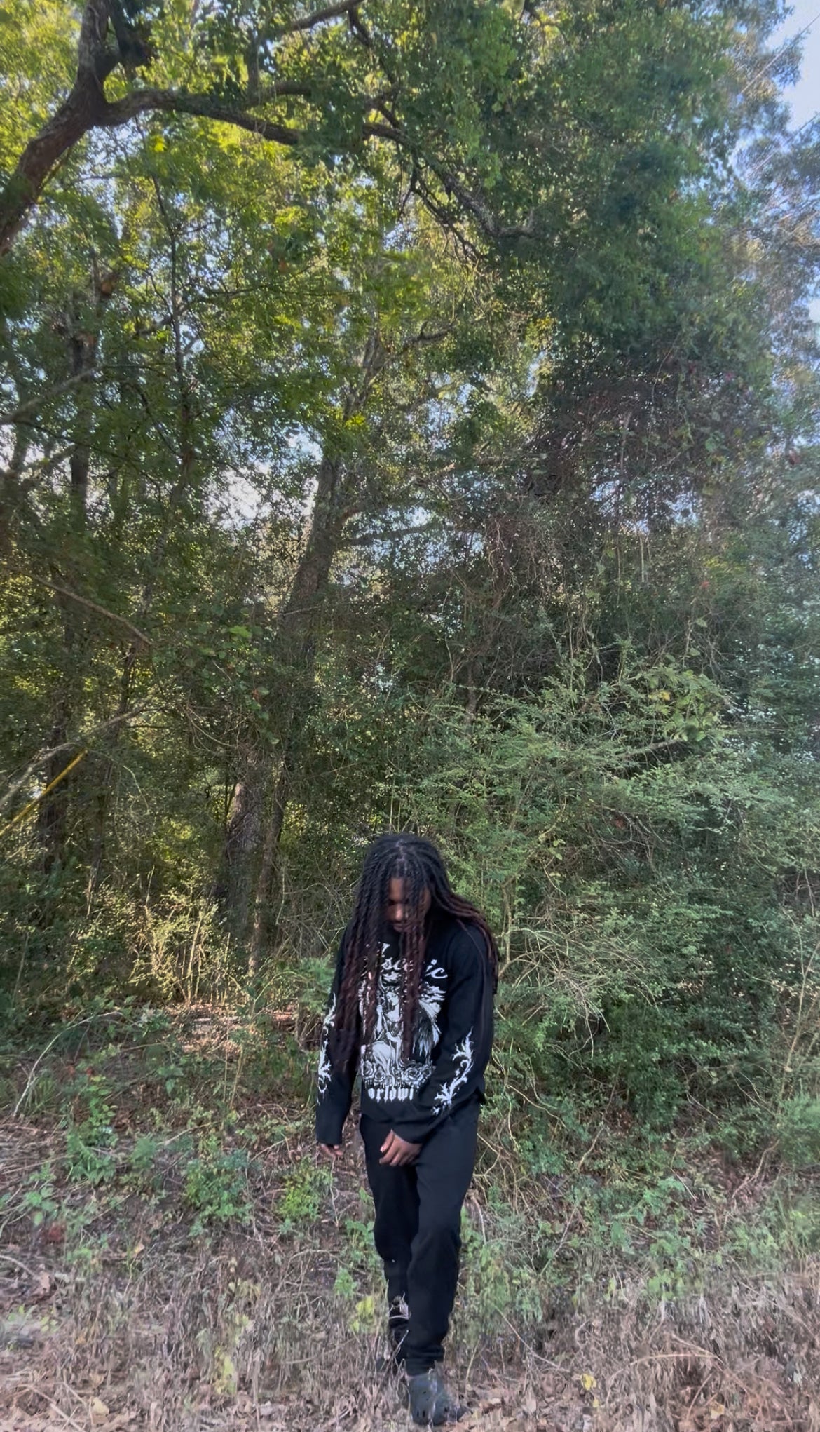 Ascetic world wide long sleeve (Black)