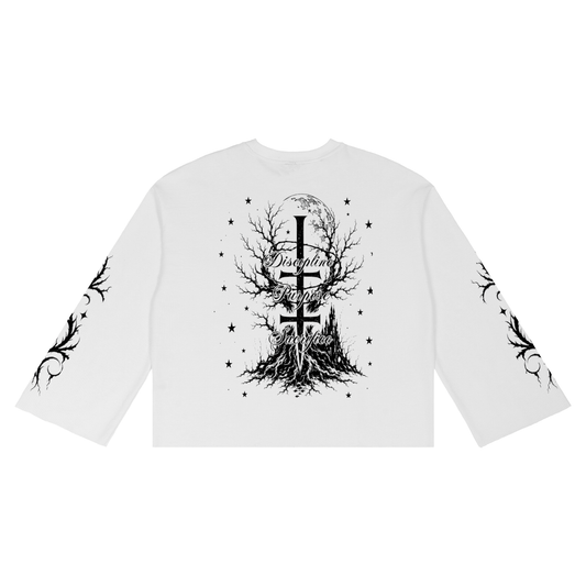 Ascetic world wide long sleeve (White)