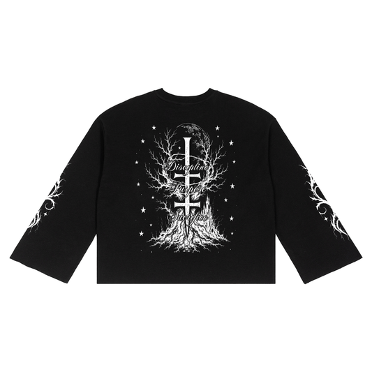 Ascetic world wide long sleeve (Black)